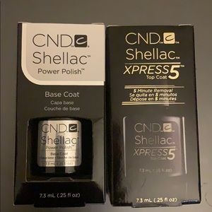 NIB CND Shellac Power polish base & a press 5 top